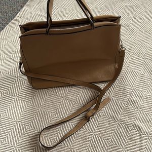 Claudia tan genuine leather purse with compartments